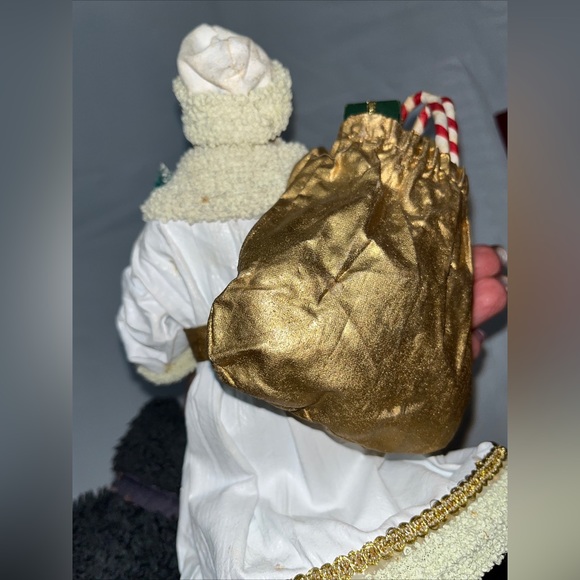 Possible Dreams SANTA 1987 Clothtiques 10#Old World White Gold TOY sack  713036 - Picture 15 of 16
